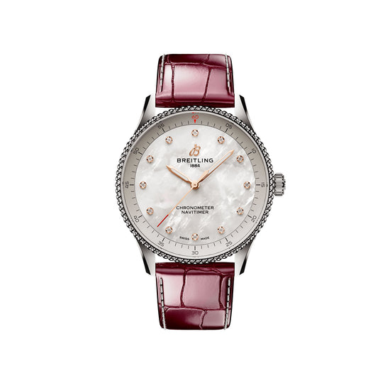 Breitling Replica Watch Navitimer 32, Stainless steel, Mother-of-pearl dial and 12 Diamonds, A77320E61A2P2