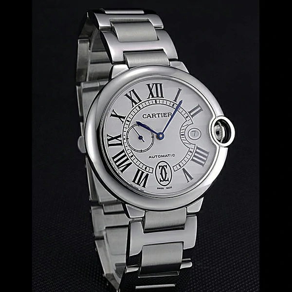 Cartier Ballon Bleu White Dial Stainless Steel Case Steel Bracelet new60597