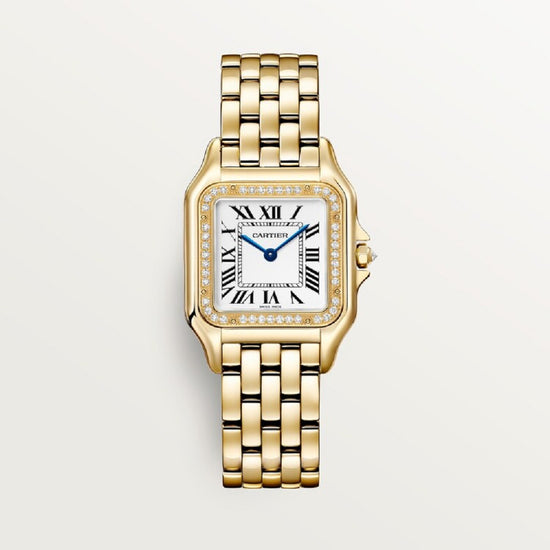 Cartier Replica Watch Panthère de Cartier Replica Watch Medium, 18k Yellow Gold and Diamonds, 27mm x 36mm, WJPN0085