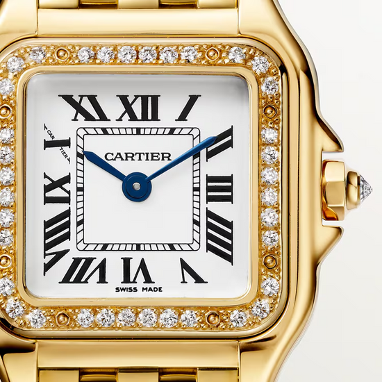 Cartier Replica Watch Panthère de Cartier Replica Watch Small, 18k Yellow Gold, Diamonds, 22mm x 30mm, WJPN0067