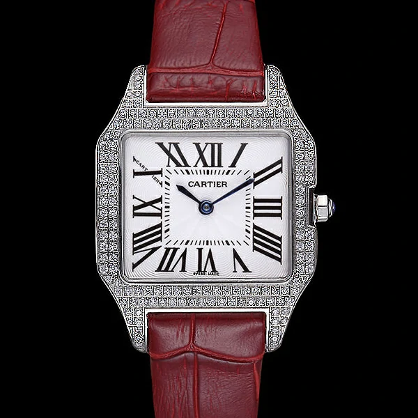 Cartier Santos 100 Diamond Silver Bezel new59831
