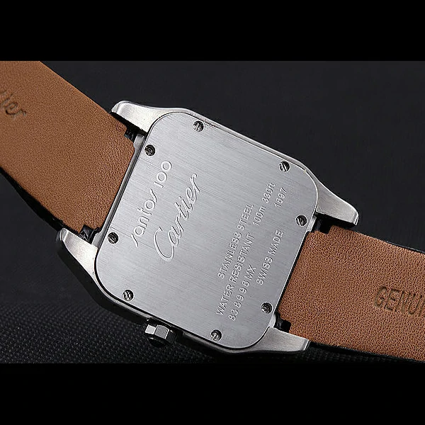 Cartier Santos 100 Diamond Silver Bezel new59839