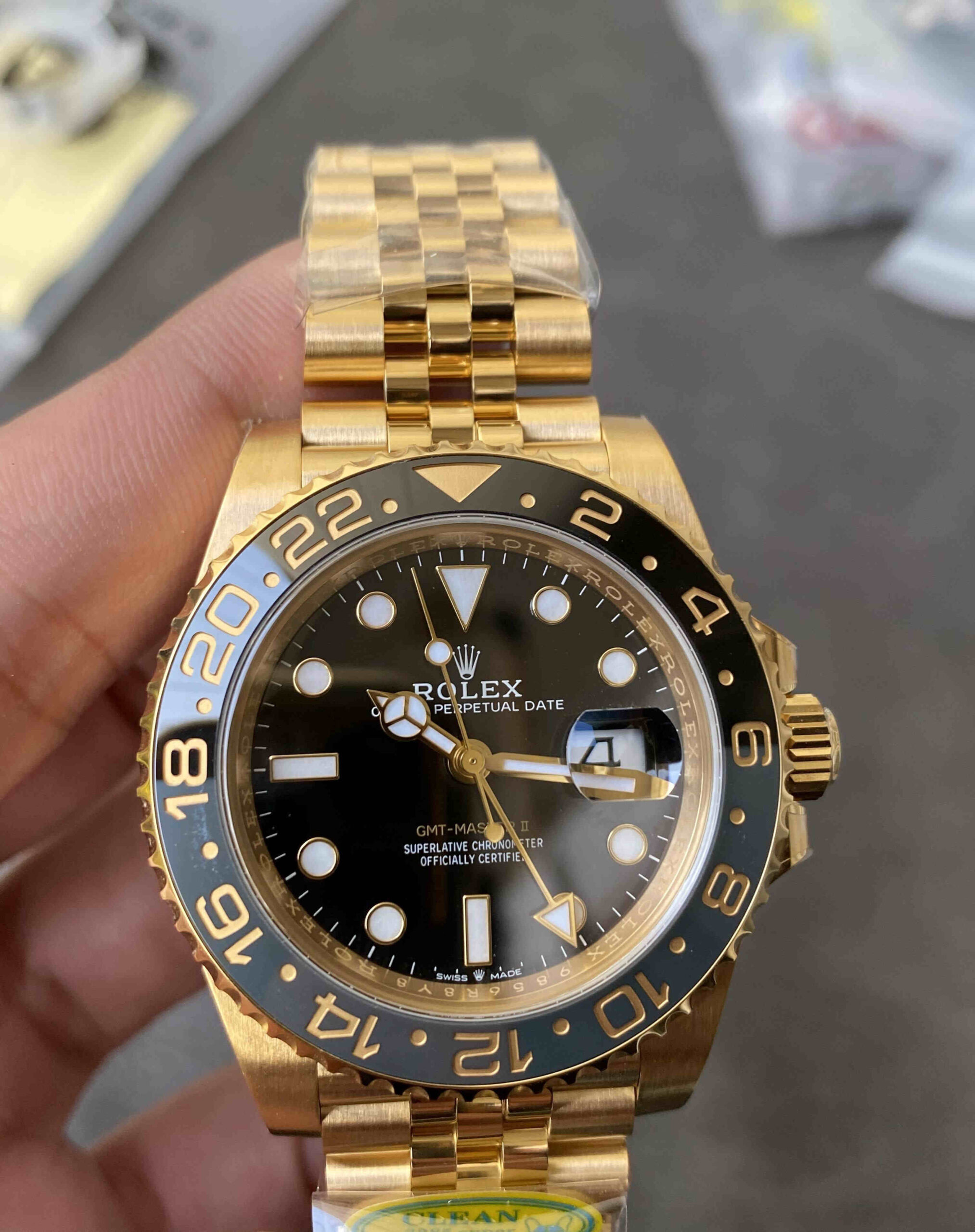 126718GRNR Yellow Gold GMT-Master II Replica