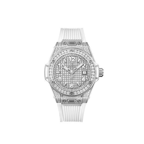 Hublot Replica Watch Big Bang ONE CLICK STEEL WHITE FULL PAVÉ 485.SE.9000.RW.1604