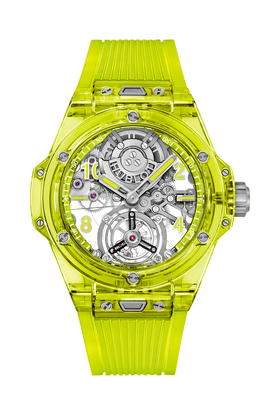 Hublot Replica Watch Big Bang Tourbillon Automatic Yellow Neon Saxem, 44mm, 429.JY.0120.RT