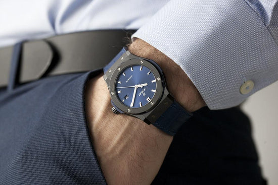 Hublot Replica Watch Classic Fusion Automatic 45mm Ceramic Blue, 510.CM.7170.CM