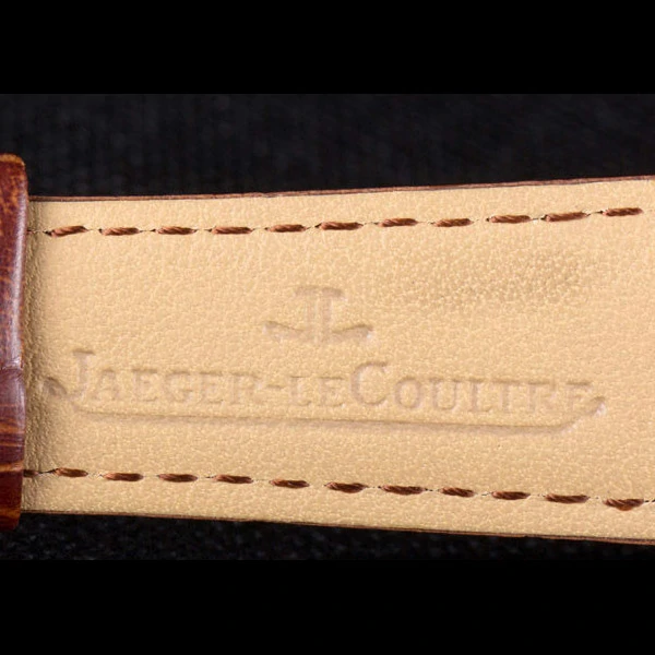 Jaeger Lecoultre Master Gold Bezel Brown Leather Band new59701