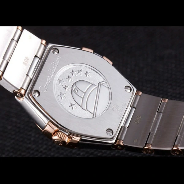 Omega Constellation Rose Gold Bezel Two Tone Band new59558