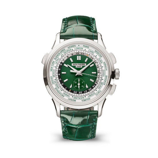 Patek Philippe Replica Watch Complication World-Time flyback Chronograph, Platinum, 39,5mm, 5930P-001