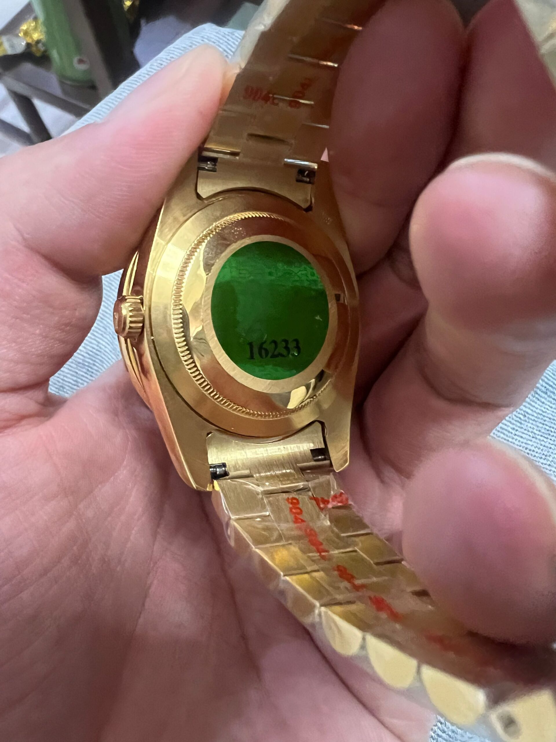 Replica Rolex Day Date Diamond Bezel Yellow Gold 40MM Watch New25005