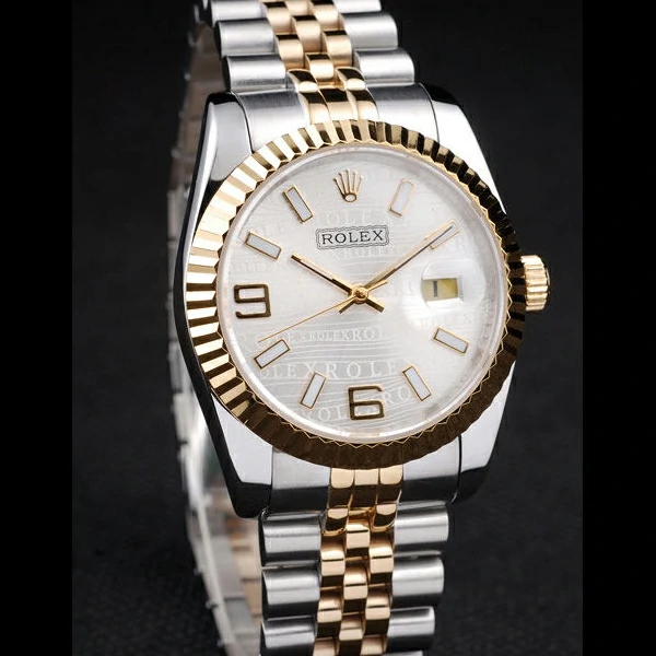 Rolex DateJust Two Tone Stainless Steel Gold Plated Silver Dial new58027
