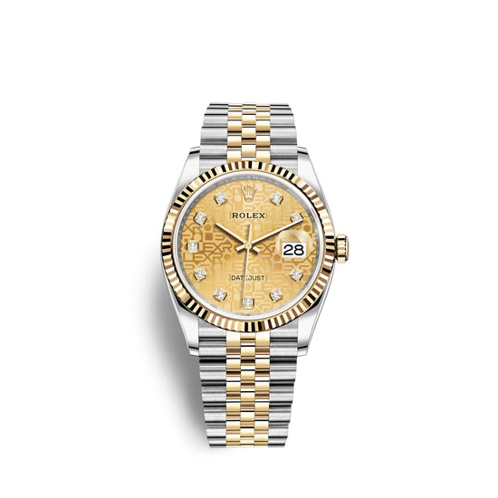 Rolex Replica Watch Datejust 36, 18k Yellow Gold and Stainless Steel, 36mm, 126233-0033