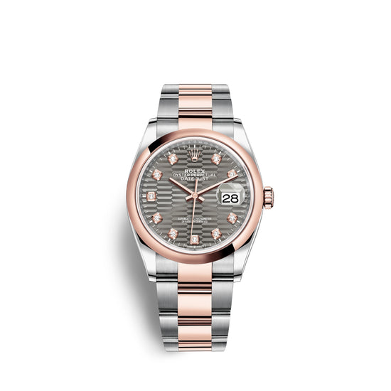 Rolex Replica Watch Datejust 36mm, Oystersteel and 18k Everose Gold, 126201-0042