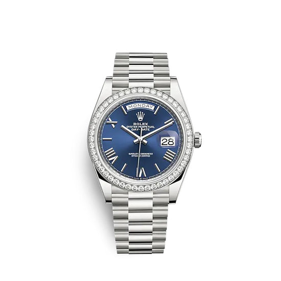 Rolex Replica Watch Day-Date 40 White gold 228349RBR-0005