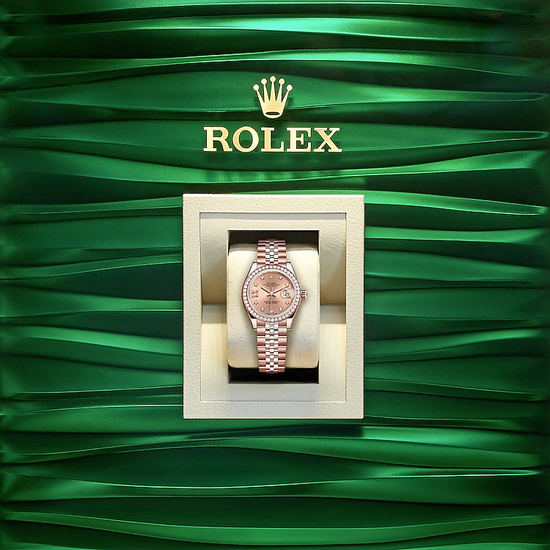 Rolex Replica Watch Lady-Datejust 28, 18kt Everose Gold and diamonds, 279135RBR-0030