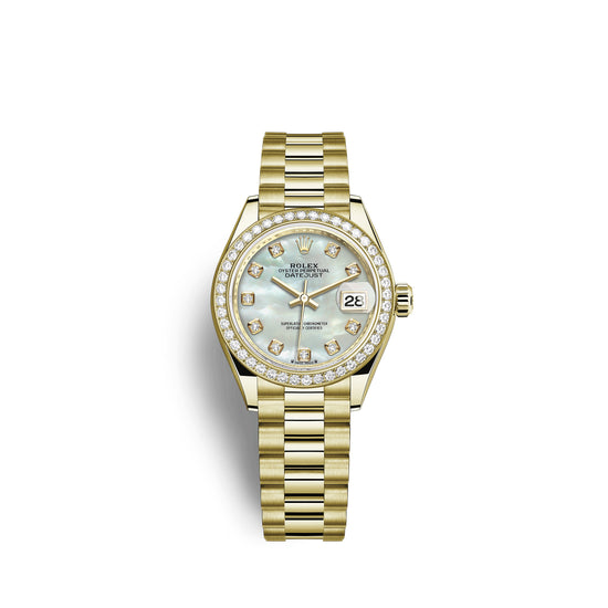 Rolex Replica Watch Lady-Datejust 28, 18kt Yellow Gold and diamonds, 279138RBR-0015