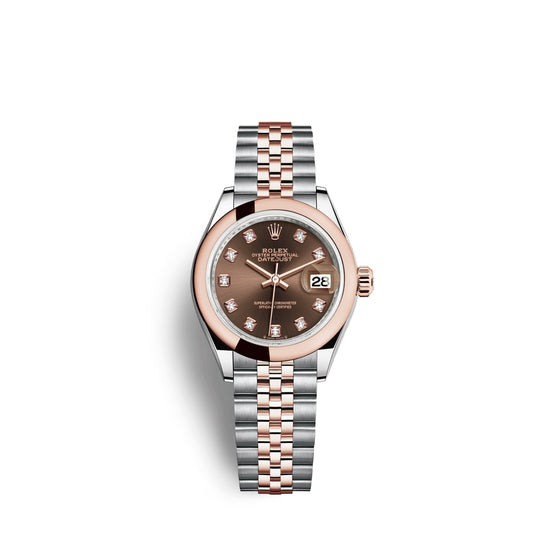Rolex Replica Watch Lady-Datejust 28, Oystersteel and 18k Everose Gold, 279161-0011