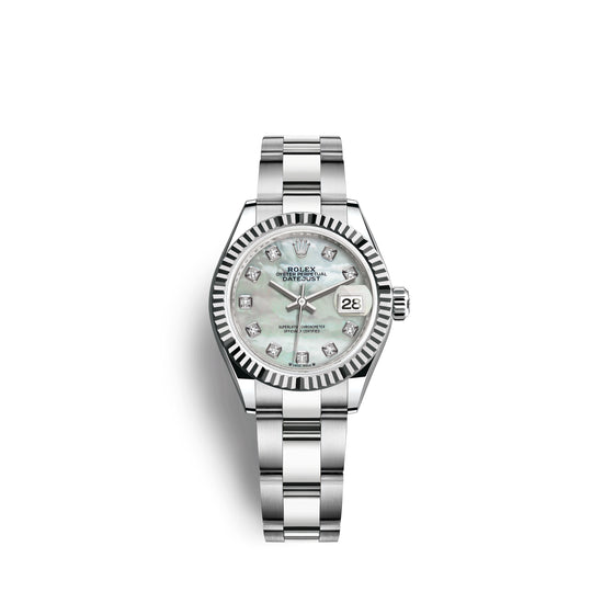 Rolex Replica Watch Lady-Datejust 28, Oystersteel and 18k White Gold, 279174-0010