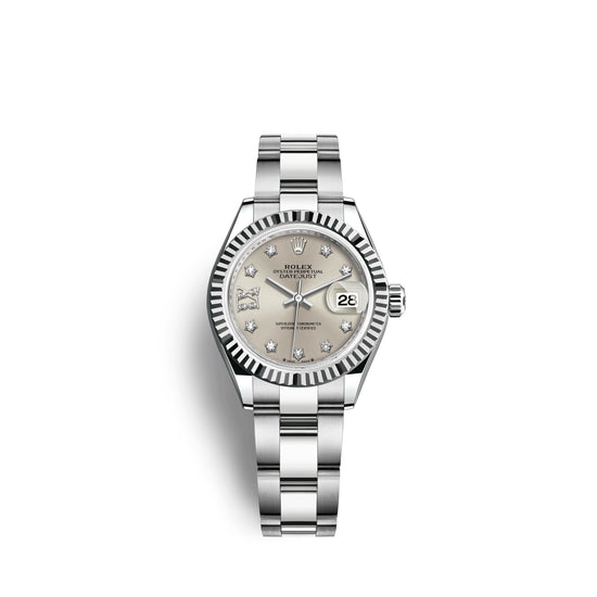 Rolex Replica Watch Lady-Datejust 28, Oystersteel and 18k White Gold, 279174-0022