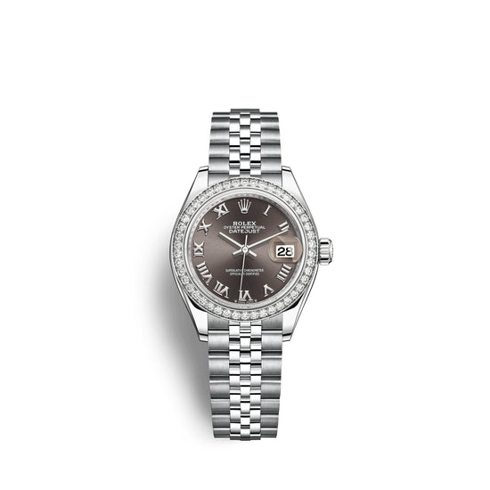 Rolex Replica Watch Lady-Datejust 28, Oystersteel and 18k White Gold, 279384RBR-0015