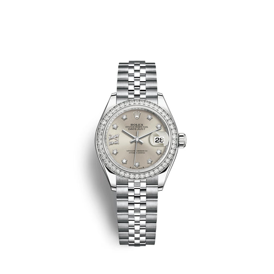 Rolex Replica Watch Lady-Datejust 28, Oystersteel and 18k White Gold, 279384RBR-0021