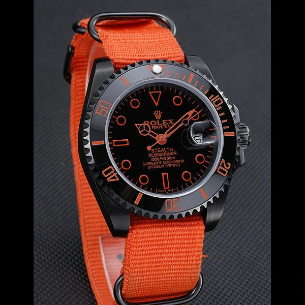 Rolex Stealth Submariner Orange Nylon Strap new59925
