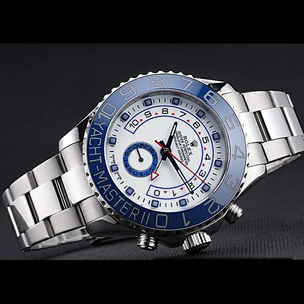 Rolex Yacht Master II White Dial Blue Bezel Stainless Steel Bracelet new60165