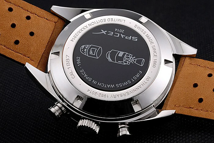 Tag Heuer Carrera SpaceX 7 White Dial Silver Stainless Steel Case Brown Suede Strap new121425