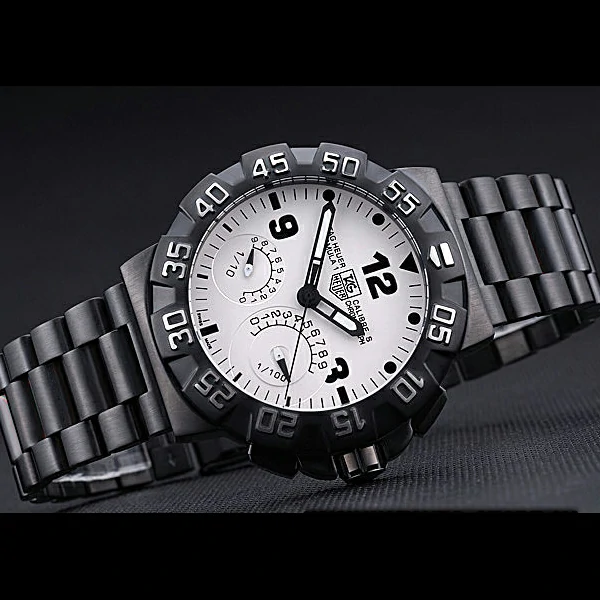 Tag Heuer Formula One Calibre S White Dial Ion Plated Steinless Steel Bracelet new60194