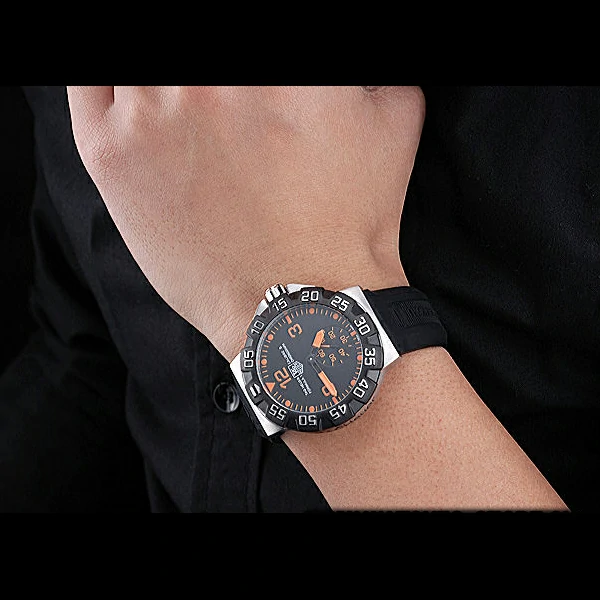 Tag Heuer Formula One Grande Date Black Dial Orange Numerals Rubber Bracelet new60197