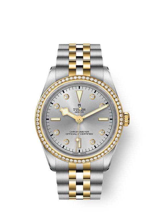 Tudor Replica Watch Black Bay 36 S &G, 316L Stainless Steel, 18k Yellow Gold and Diamonds, M79653-0006
