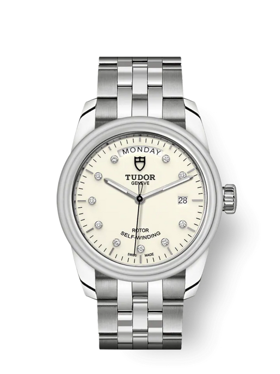 Tudor Replica Watch Glamour Date+Day, Stainless Steel and Diamond-set, 39mm, M56000-0182